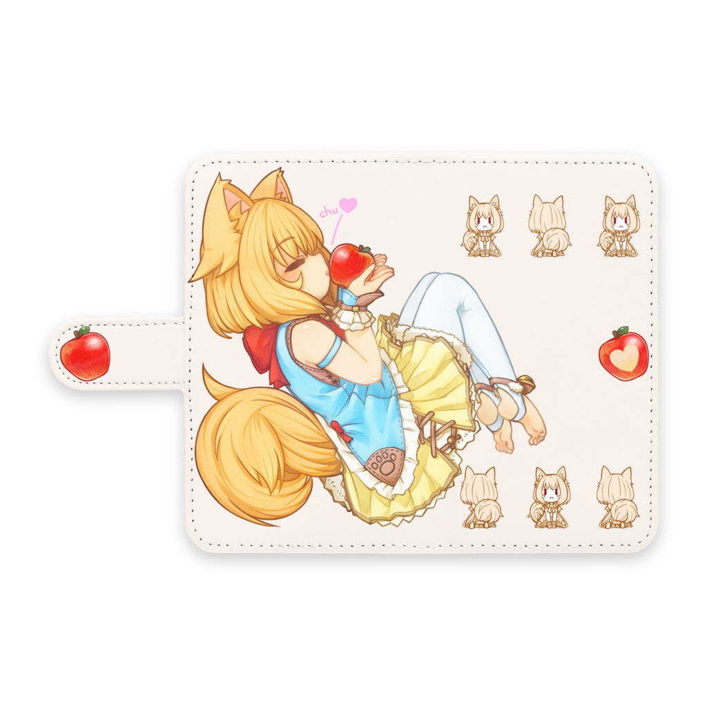 Androidケース　「Apple Kiss」　キツネ