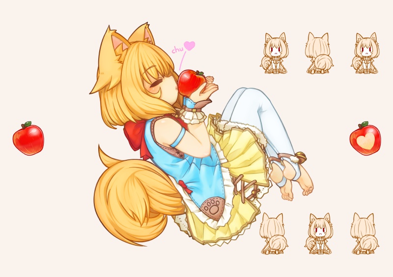 Androidケース 「Apple Kiss」 キツネ