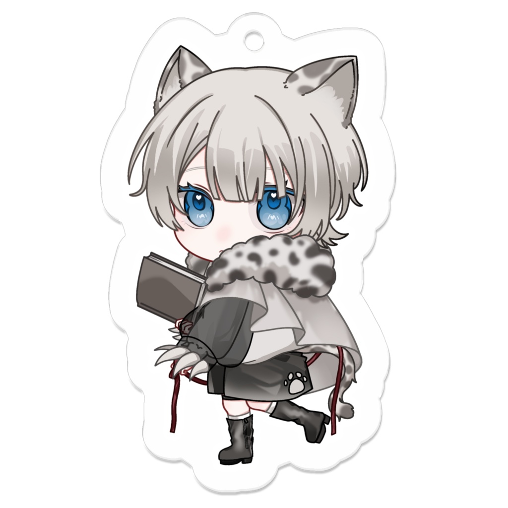 ぽむのアクリルキーホルダー(ぽむとカラス)