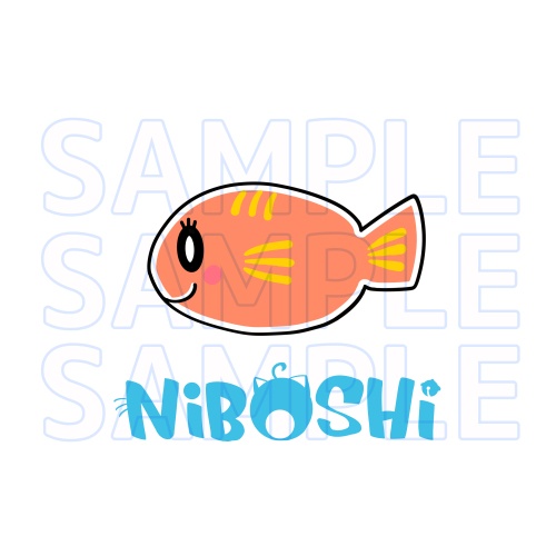 ふぁんしーにぼしメガネ拭き(あか)