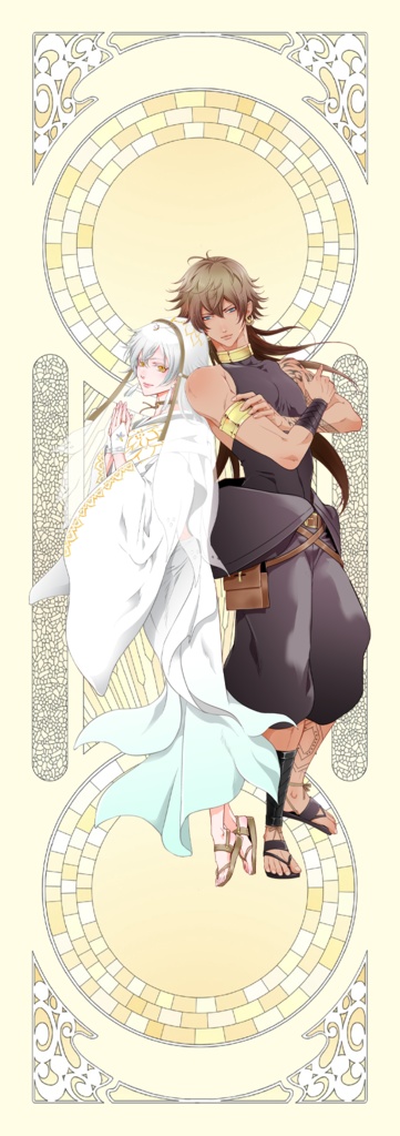 MAM☆RU描き下ろしイラスト【夜明けの花に愛を誓う】＿クリアしおり