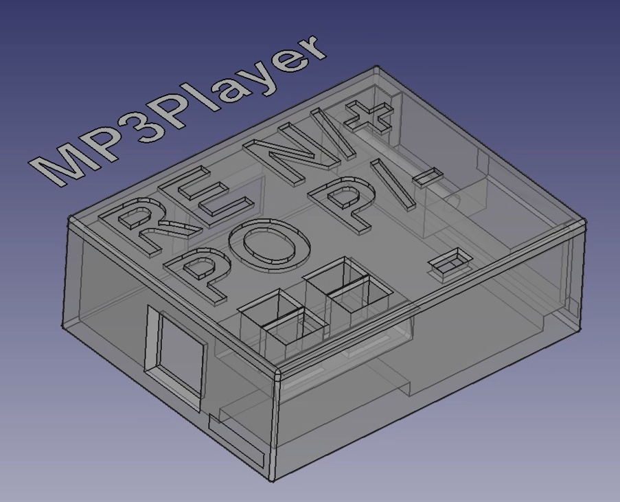 3Dプリンターで作れる！MP3プレーヤーモジュールのケース(3Dモデル)