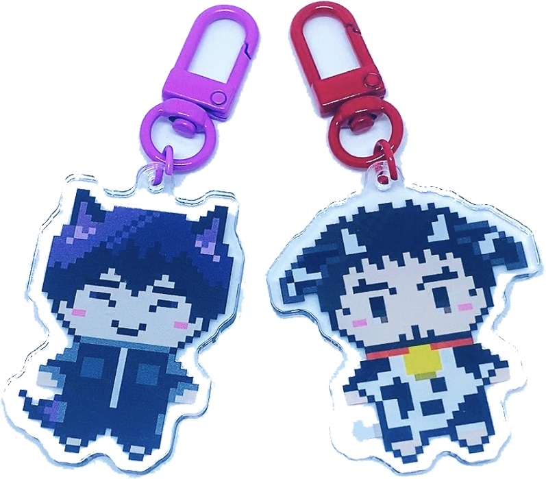 狼×牛　保カフドット絵アクリルキーホルダー