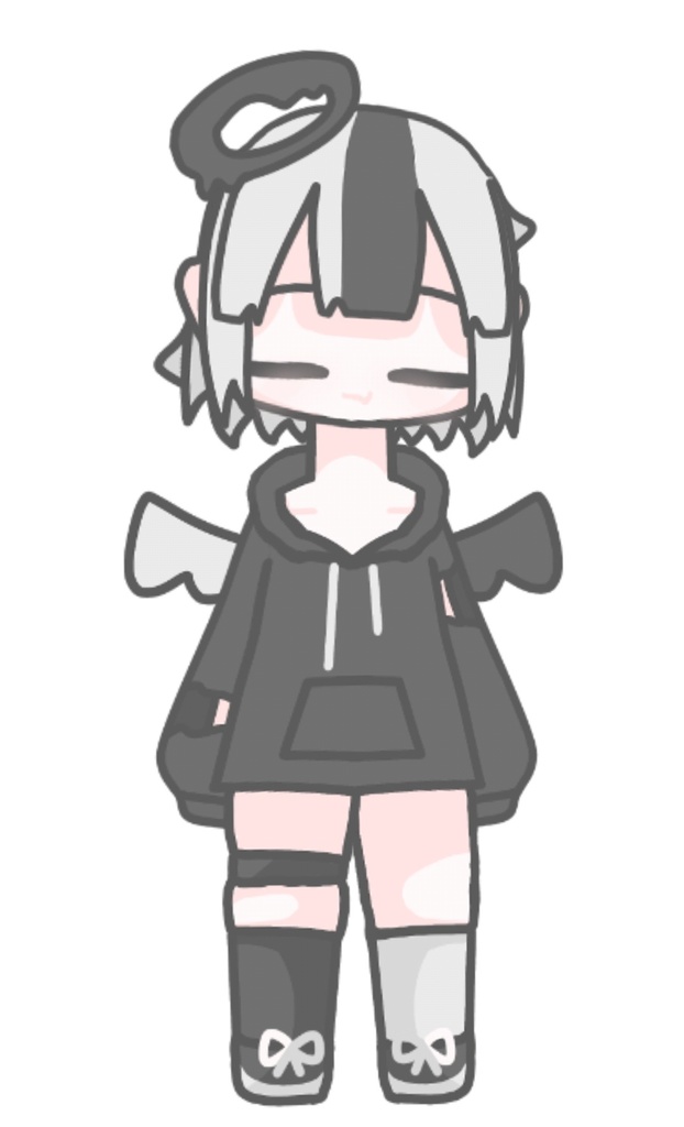 【無料のLive2Dモデル】ミニキャラ白澄黒羽