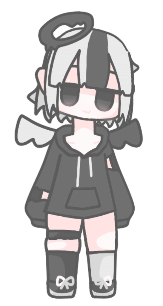 【無料のLive2Dモデル】ミニキャラ白澄黒羽