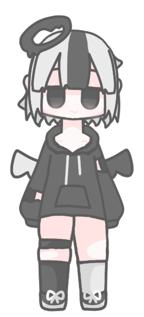 【無料のLive2Dモデル】ミニキャラ白澄黒羽