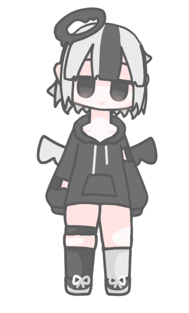 【無料のLive2Dモデル】ミニキャラ白澄黒羽