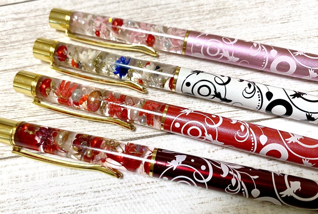 ハーバリウムボールペン【8】if イメージキャラ 《白夜きょうだい》