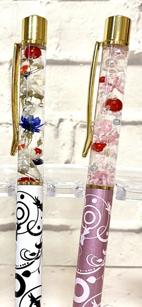 ハーバリウムボールペン【8】if イメージキャラ 《白夜きょうだい》