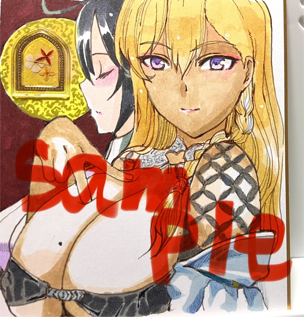 直筆イラストミニ色紙・ニーナさん（ユミアのアトリエ）