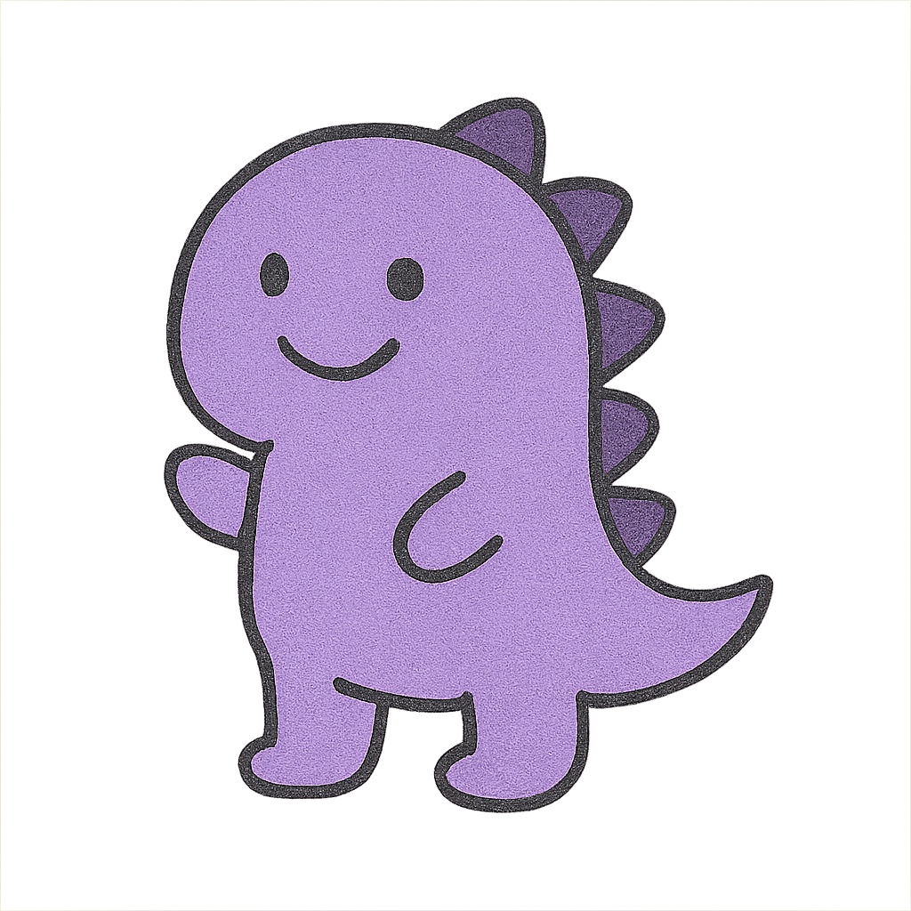 落書き怪獣紫　