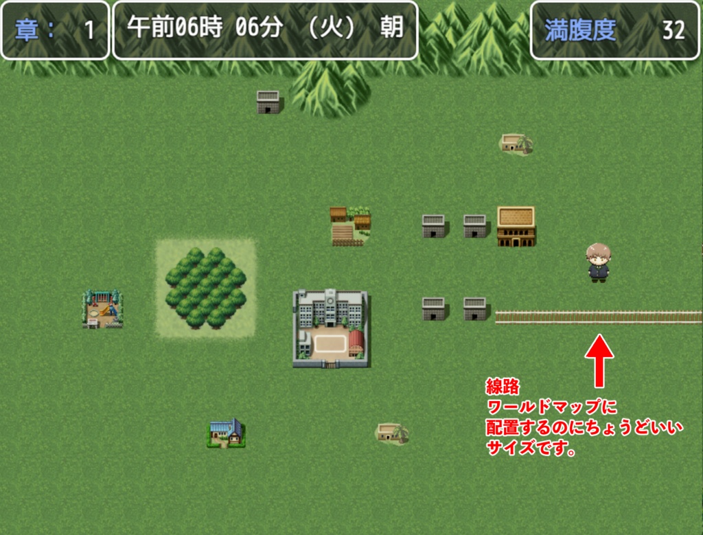 ドット絵素材*駅・映画館