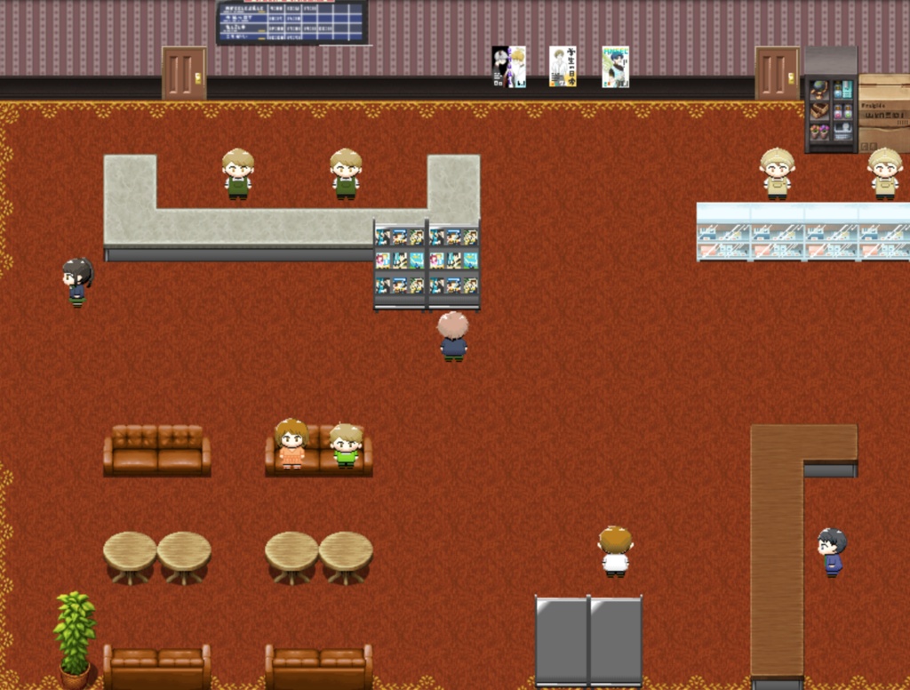 ドット絵素材*駅・映画館