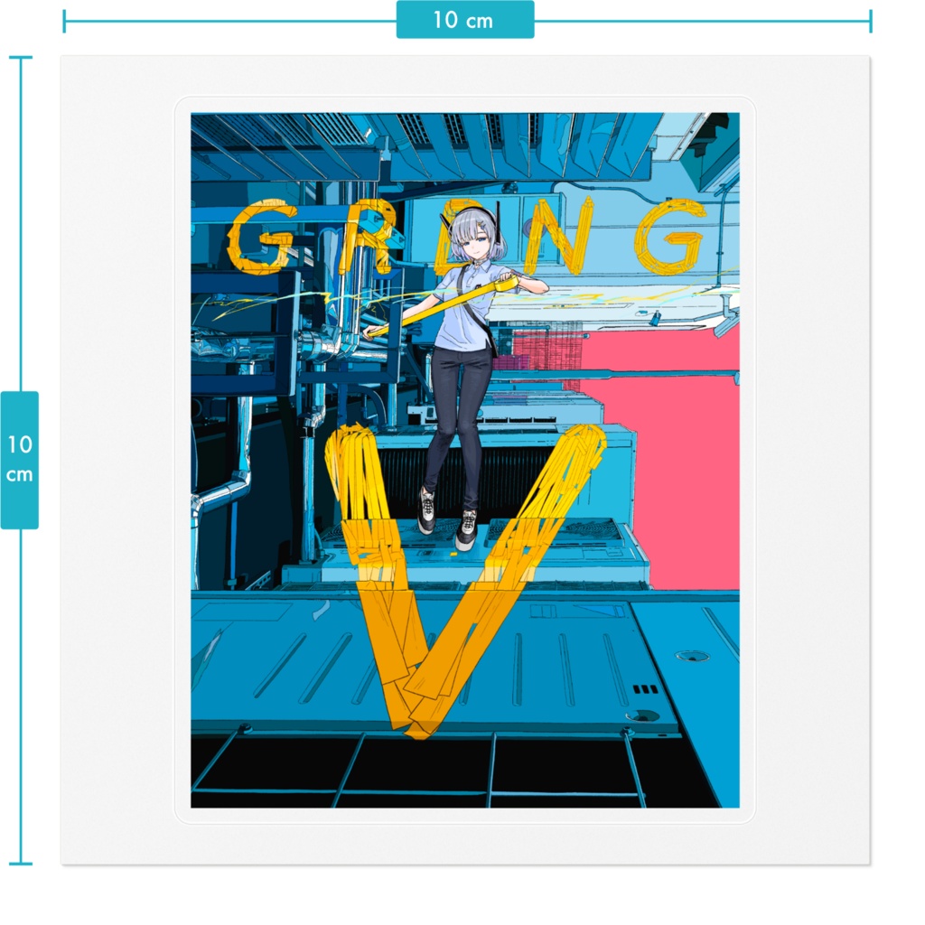 ガリベンガーVブイ子クリアステッカー