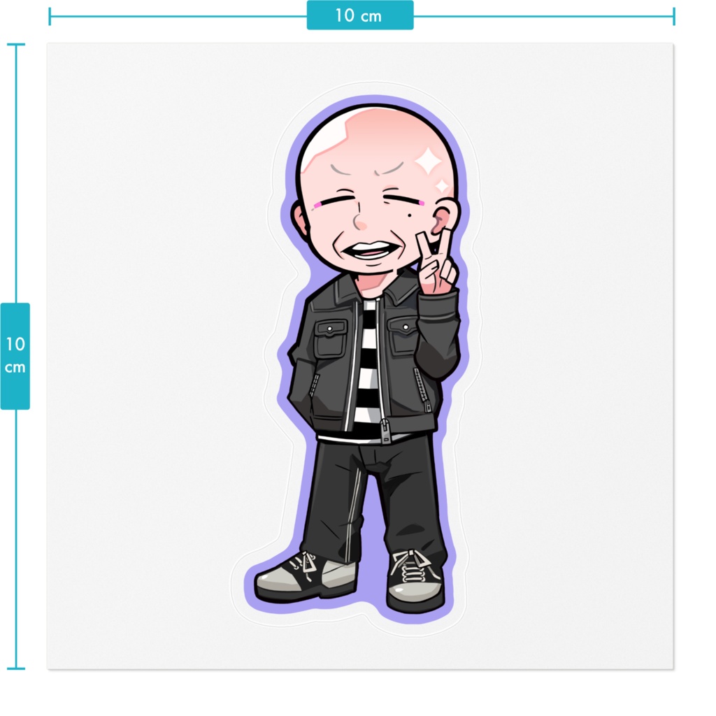 リアル&バーチャル英二クリアステッカー(小峠教官)