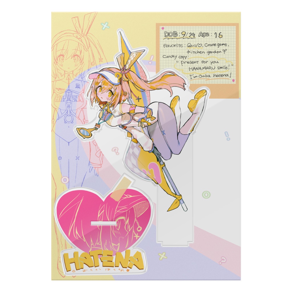 黄花はてな A5サイズアクリルスタンド