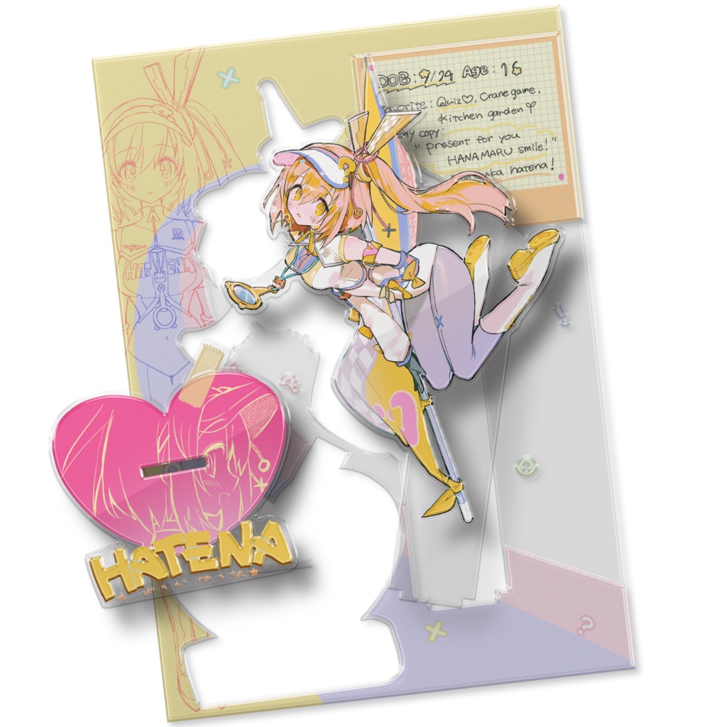 黄花はてな A5サイズアクリルスタンド