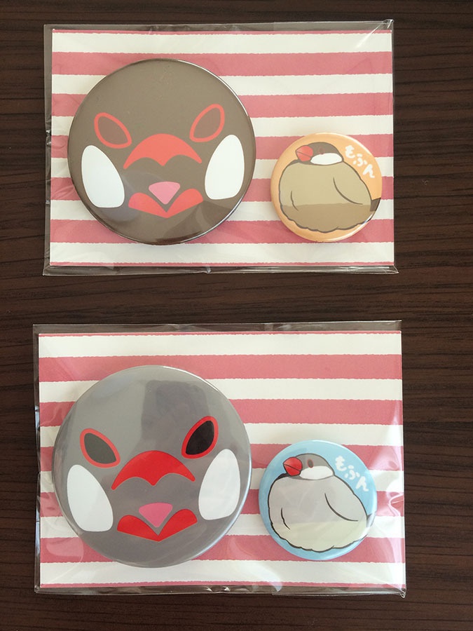 文鳥缶バッジセット
