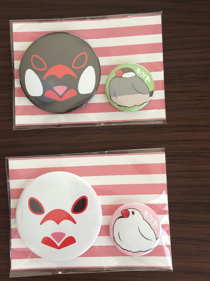 文鳥缶バッジセット