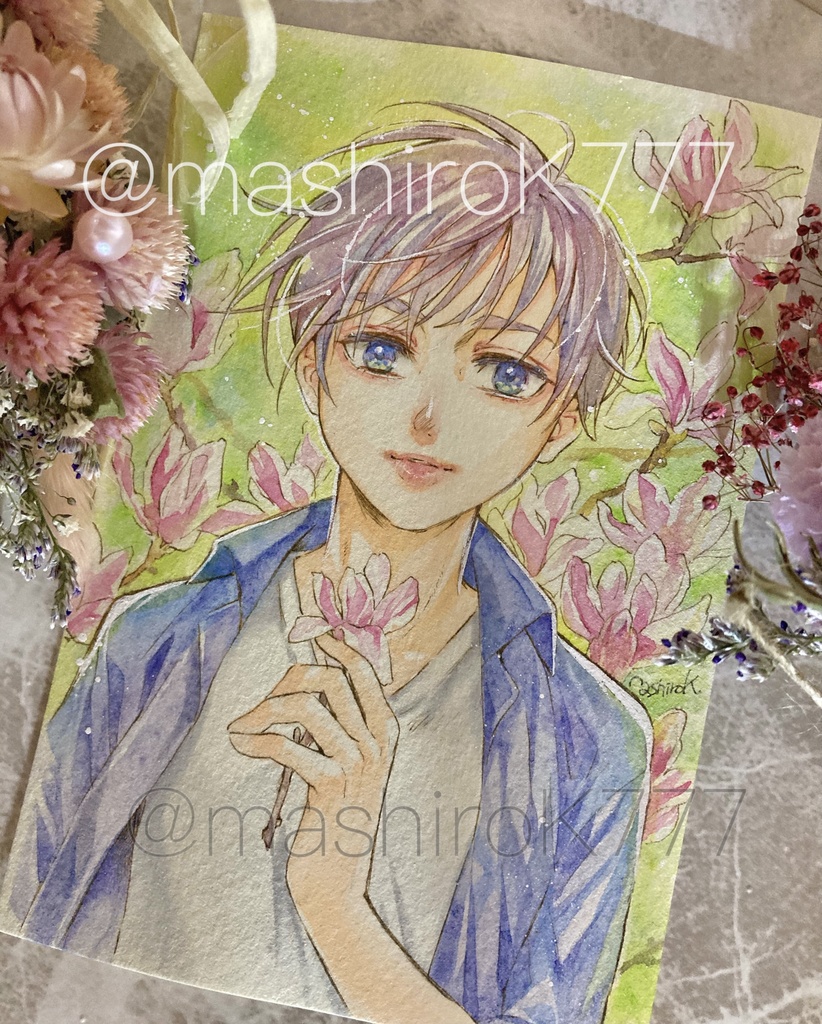 手描きイラスト 木蓮 Mashiro Store Booth