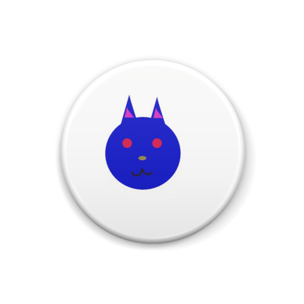 青猫バッジ