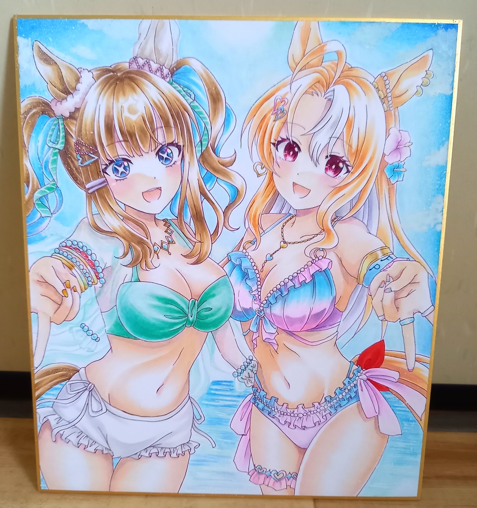 【中色紙】アーモンドアイ&フサイチパンドラ-Almond Eye & Fusaichi Pandora-