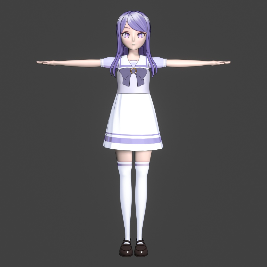 3dモデル ナントカ娘風女の子 3dcg素材置き場 Booth