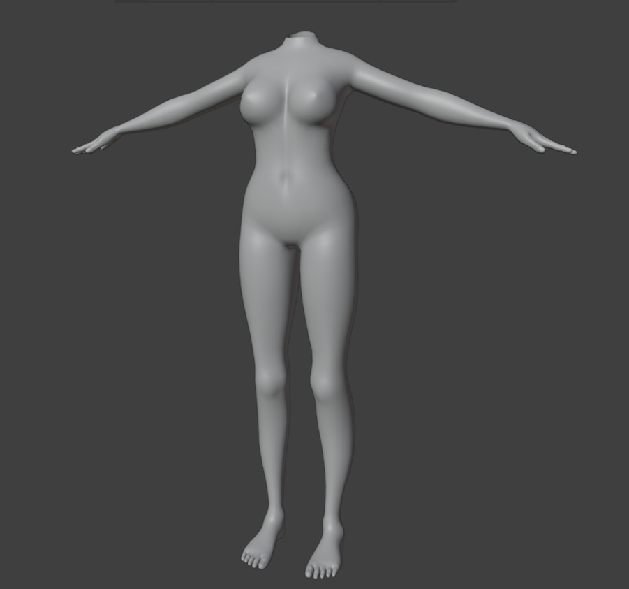 【3Dモデル】女性素体モデル