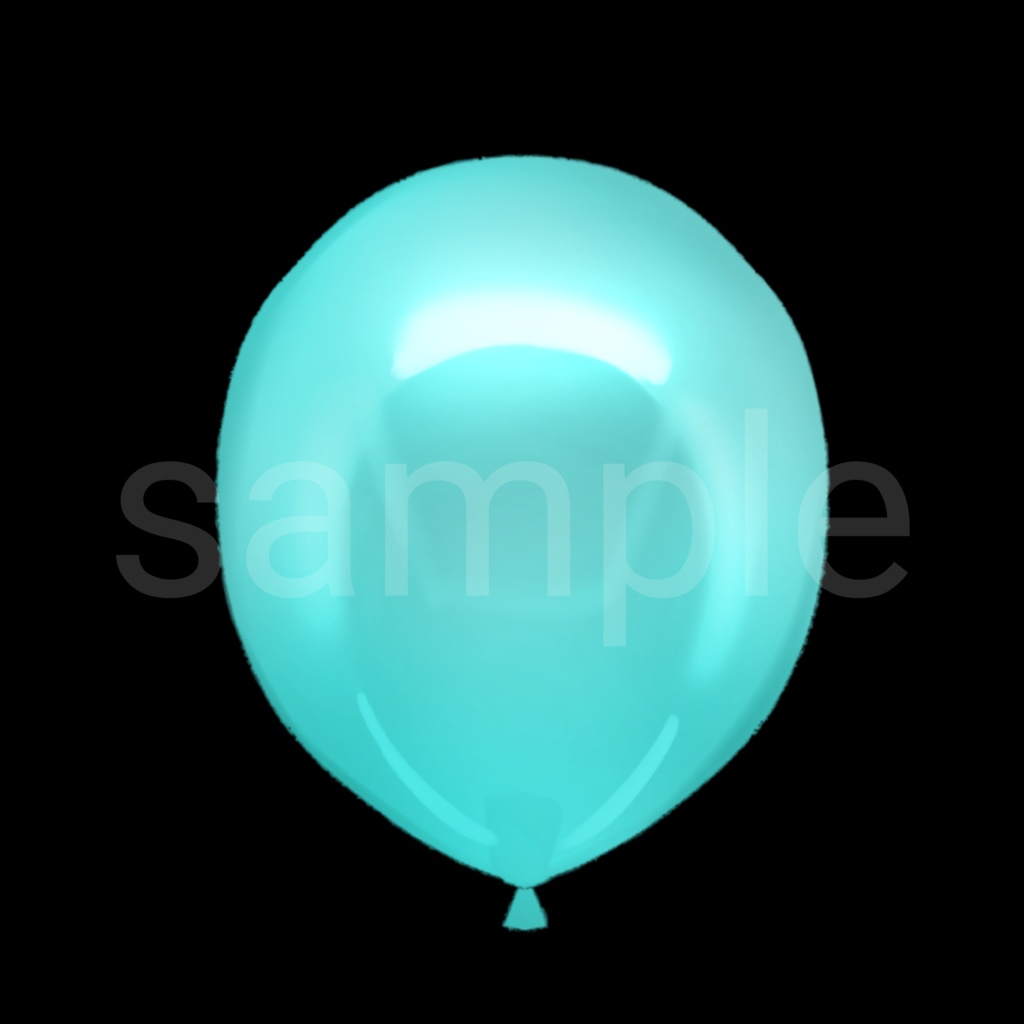 手書きの風船イラスト3種