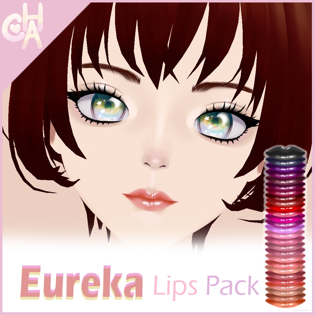 (Commercial) [VRoid] Eureka 27 Lip Texture Pack -  ユーリカ 27 リップ テクスチャー パック