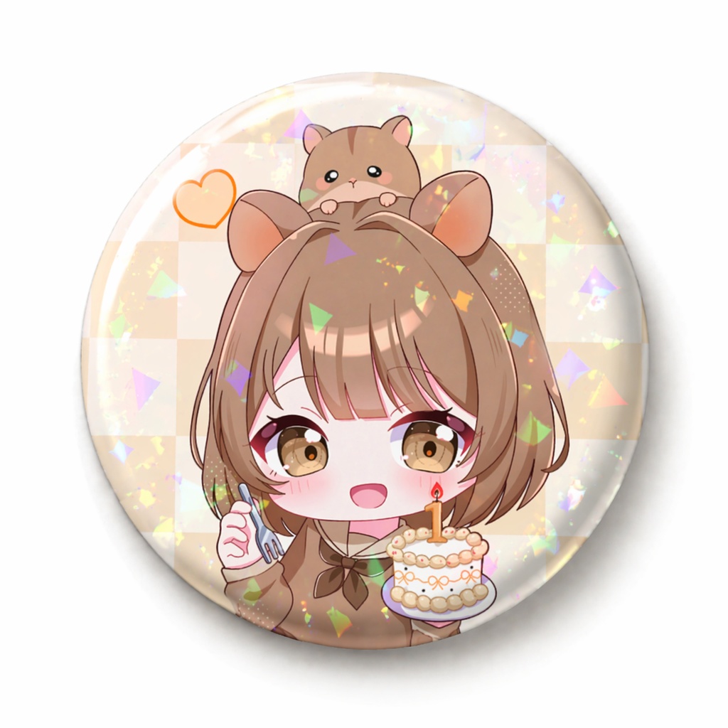 ★1周年★ホログラム加工缶バッジ