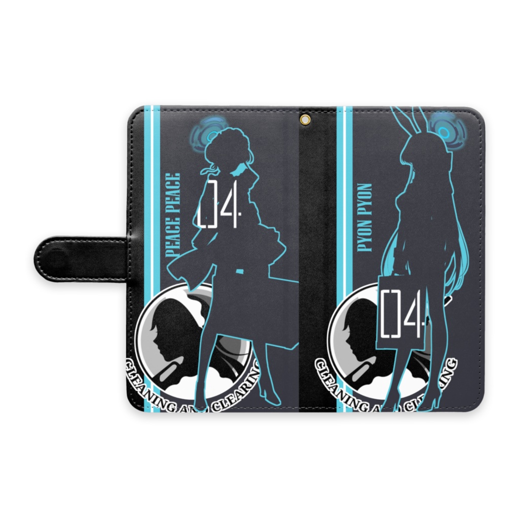 ブルアカ飛鳥馬トキ手帳型Androidケース ダーク