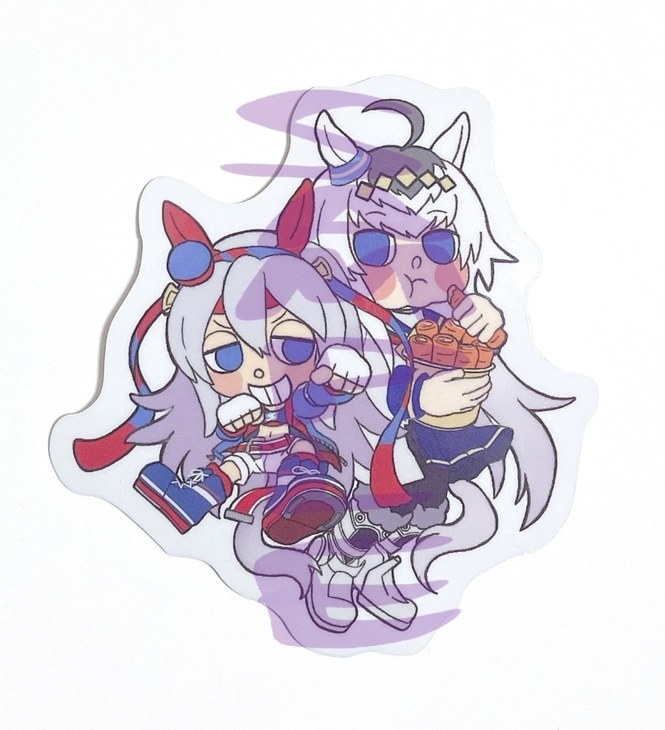 オグリキャップ&タマモクロス　防水ステッカー