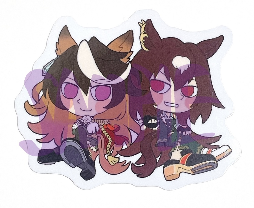 シンボリルドルフ&シリウスシンボリ　防水ステッカー