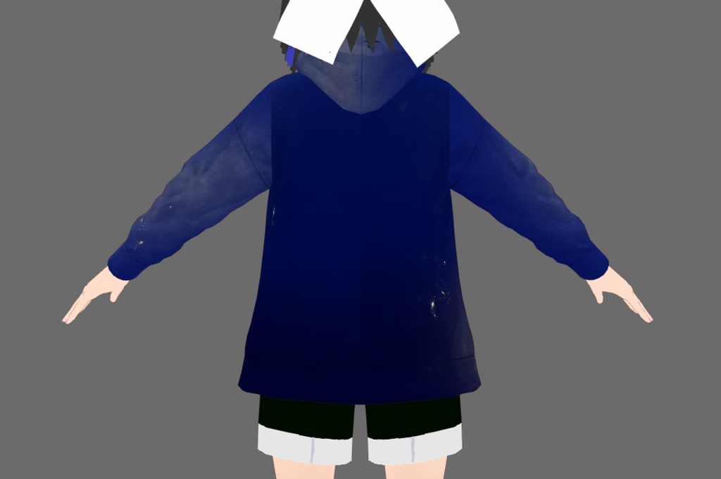 七夕パーカー(天の川とクロネコ)