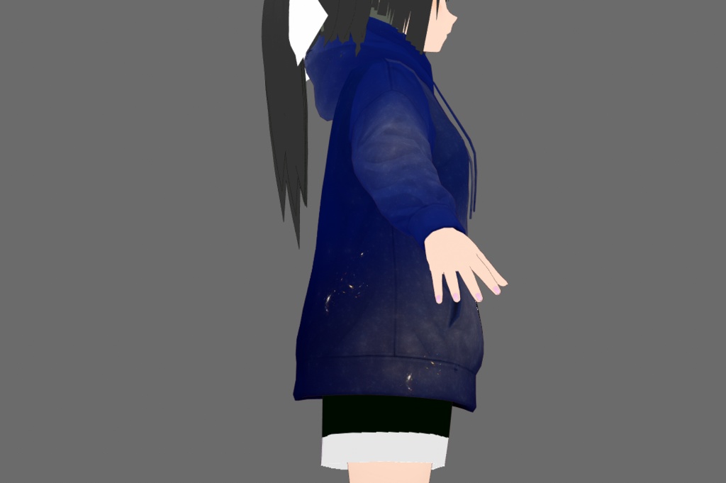 七夕パーカー(天の川とクロネコ)