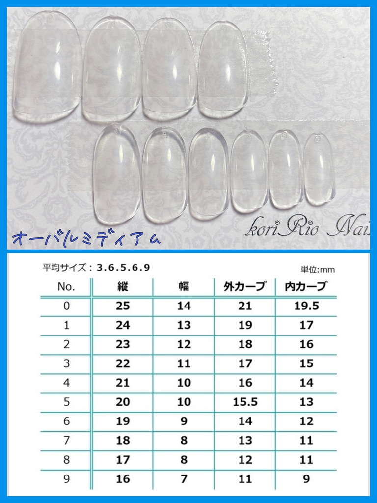 ネイルサイズの測り方