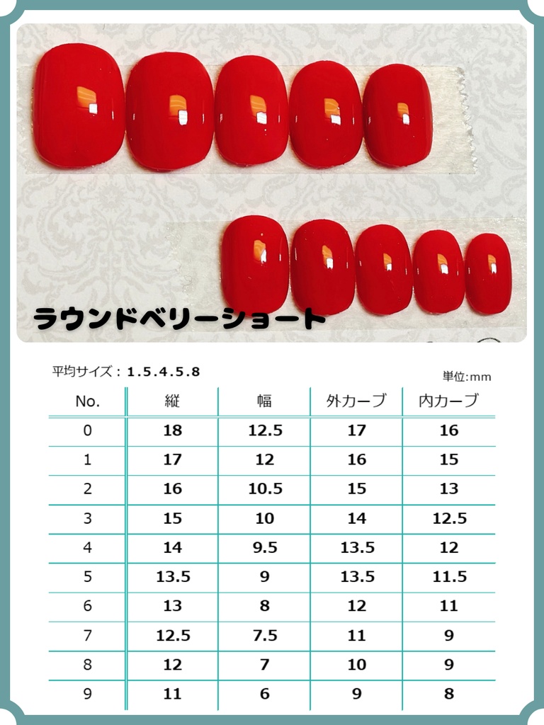 ネイルサイズの測り方
