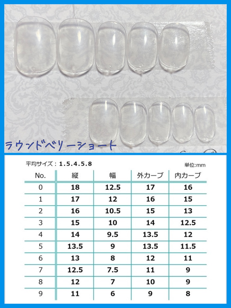 ネイルサイズの測り方