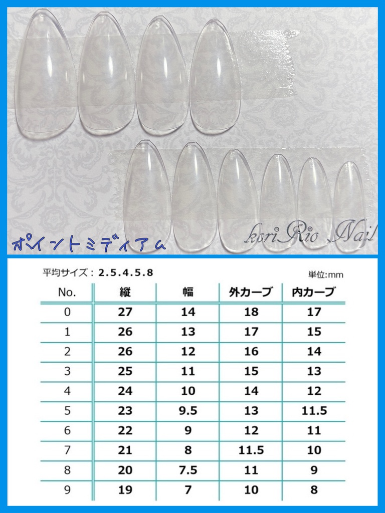 ネイルサイズの測り方