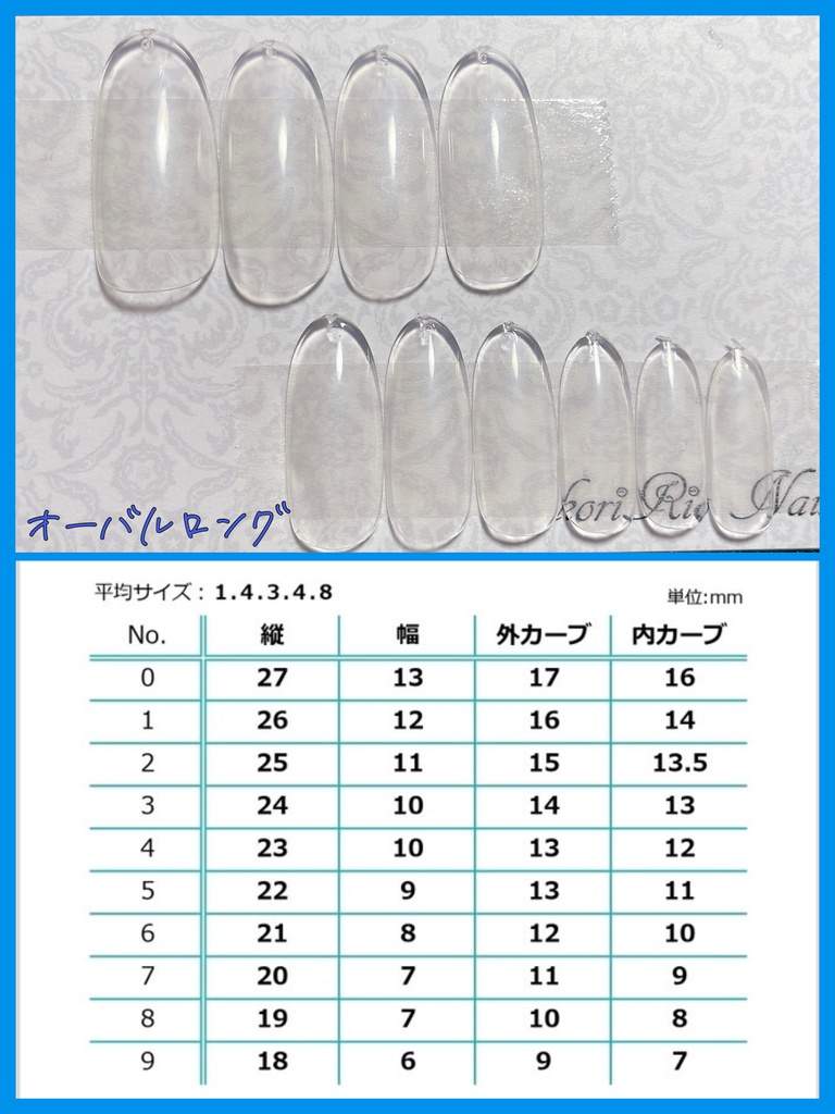 ネイルサイズの測り方
