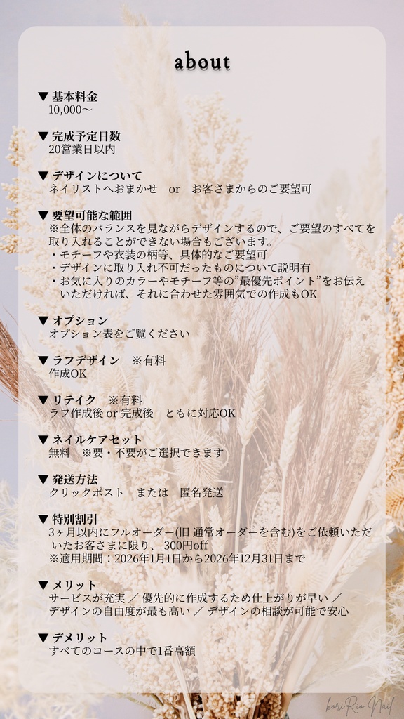 【2026/1/1~】フルオーダーネイルチップ