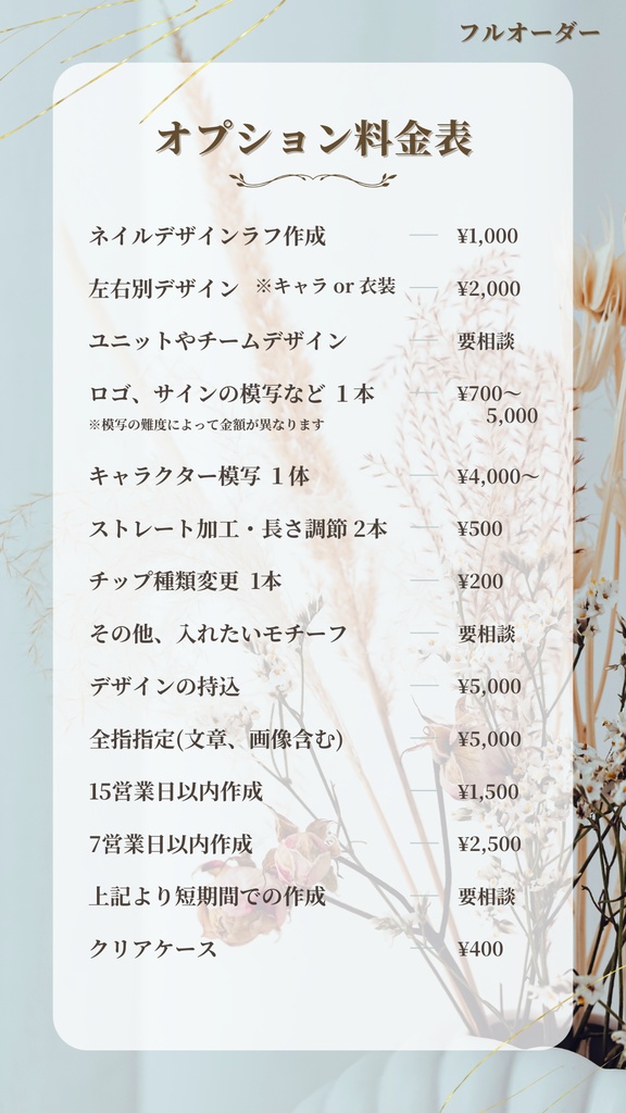 オプションについて