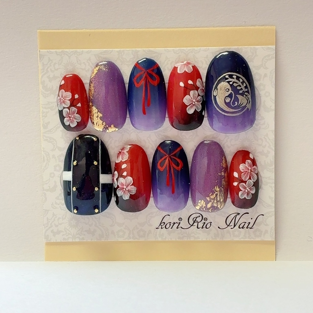 【オーダーネイルチップ】炎のオムライス様　完成デザイン確認用