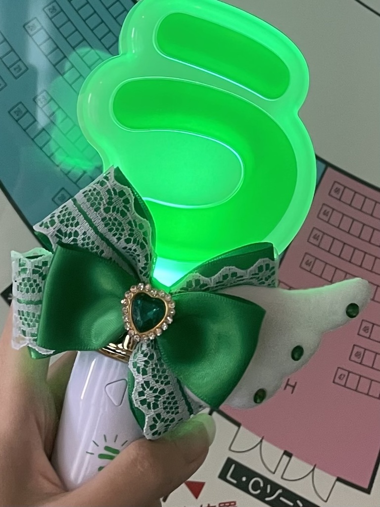 エンジェルペンライトリボン　グリーン