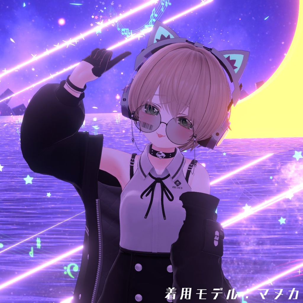 【複数アバター対応】ねこみみヘッドフォン【簡単導入・オーディオリンク対応】