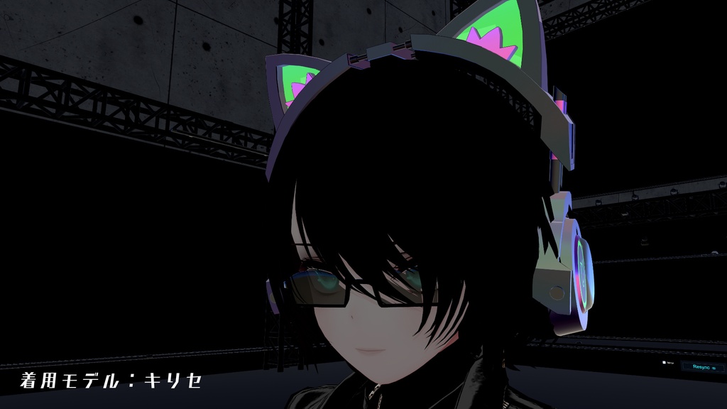 【複数アバター対応】ねこみみヘッドフォン【簡単導入・オーディオリンク対応】