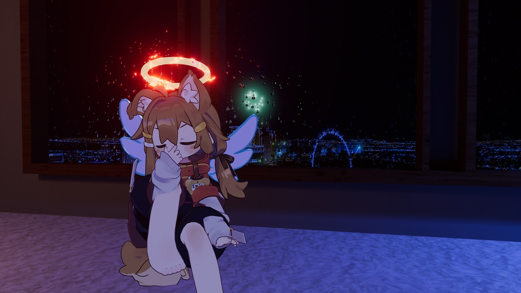 【Quest対応】触ると割れちゃう!堕天ヘイロー【オマケの羽付き】