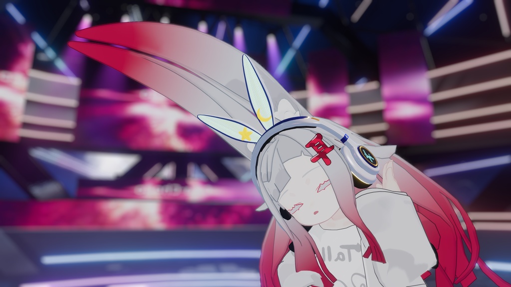 【オーディオリンク対応】ウサ耳スペースヘッドフォン【簡単導入】