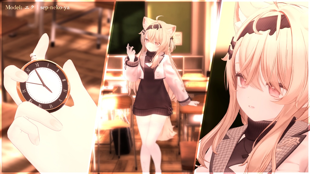 【53アバター対応】シンプル懐中時計【ほんとに動く!】